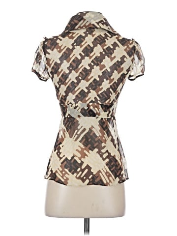 Diane von Furstenberg Short Sleeve Silk Top (view 2)