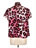 Unbranded 100% Polyester Animal Print Pink Short Sleeve Blouse Size L - photo 2