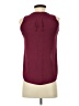 Ann Taylor LOFT 100% Polyester Burgundy Sleeveless Blouse Size XXS - photo 2