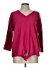 Ruby Rd. Burgundy 3/4 Sleeve T-Shirt Size L - photo 1
