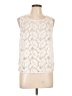 Per Se 100% Polyamide Ivory Sleeveless Blouse Size 10 - photo 1