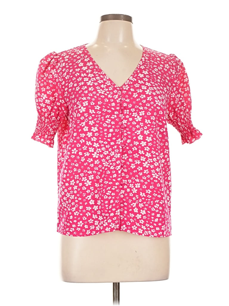 Pre-owned Shein Short Sleeve T-shirt In Pink
