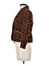Metrostyle 100% Cotton Animal Print Brown Blazer Size 8 - photo 5