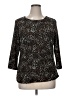 Peter Nygard Black 3/4 Sleeve Top Size XL (estimated) - photo 1