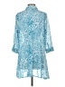 Marrakech 100% Polyester Paisley Blue Teal 3/4 Sleeve Blouse Size S - photo 2