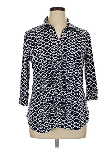 DressBarn 3/4 Sleeve Button-Down Shirt (view 1)