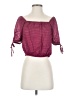 Express 100% Lyocell Burgundy 3/4 Sleeve Blouse Size XS - photo 1