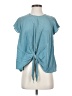 Askari Teal Short Sleeve Top Size S - photo 1