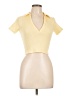 Pull&Bear Yellow Short Sleeve Turtleneck Size L - photo 1