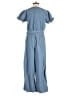 J.Crew 100% Cotton Solid Blue Jumpsuit Size 00 - photo 2