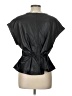 Open Edit 100% Polyurethane Black Short Sleeve Top Size L - photo 2