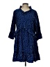 Unbranded 100% Polyester Polka Dots Blue Casual Dress Size L - photo 1