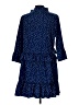 Unbranded 100% Polyester Polka Dots Blue Casual Dress Size L - photo 2