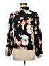 Unbranded Floral Black Long Sleeve Blouse Size M - photo 1