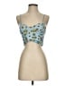 Zaful Floral Blue Sleeveless Top Size S - photo 1