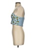Zaful Floral Blue Sleeveless Top Size S - photo 5
