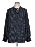 Charter Club 100% Polyester Polka Dots Blue Long Sleeve Blouse Size L - photo 1