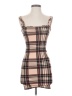 Shein Plaid Tan Cocktail Dress Size 2 - photo 1