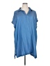 Cynthia Rowley Blue Short Sleeve Blouse Size 2X - photo 1