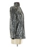 Shein Metallic Silver Long Sleeve Blouse Size 4 - photo 4