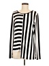 INC International Concepts Stripes Black Long Sleeve Blouse Size M - photo 1