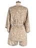 Fashion 100% Polyester Animal Print Tan Romper Size S - photo 2