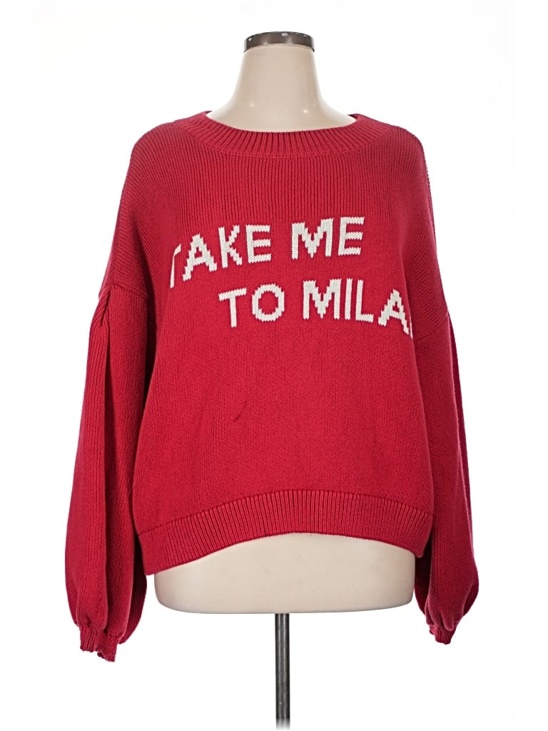 Pre-owned Maeve Pullover Sweater In Red