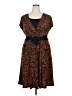 Kathy Roberts Paisley Brown Casual Dress Size 18 - photo 1