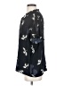 T Tahari 100% Polyester Floral Black Blue Short Sleeve Blouse Size S (estimated) - photo 5