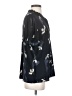 T Tahari 100% Polyester Floral Black Blue Short Sleeve Blouse Size S (estimated) - photo 4