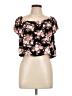 iris 100% Rayon Black Short Sleeve Blouse Size L - photo 1