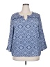 Fever Blue 3/4 Sleeve Blouse Size XXL - photo 1