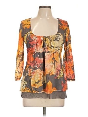 CALVIN KLEIN JEANS 3/4 Sleeve Blouse (view 1)