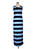 Donna Morgan Stripes Blue Casual Dress Size 14 - photo 1