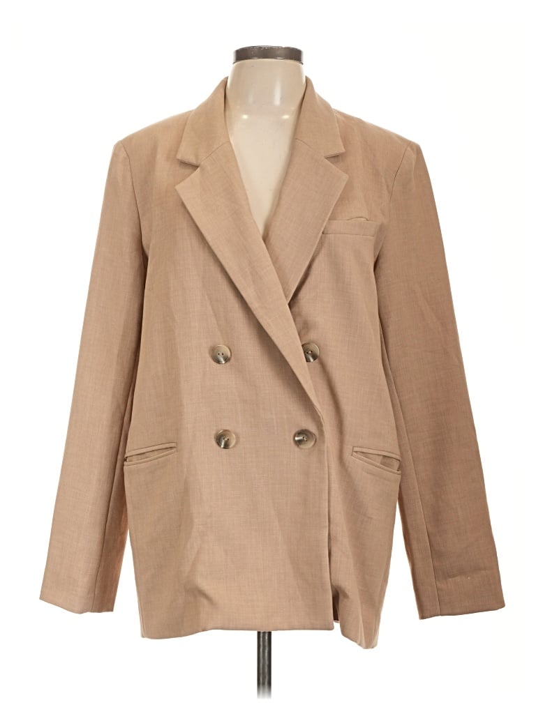 Pre-owned Maeve By Anthropologie Blazer Jacket In Tan