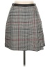 oasis Plaid Gray Casual Skirt Size 10 - photo 1