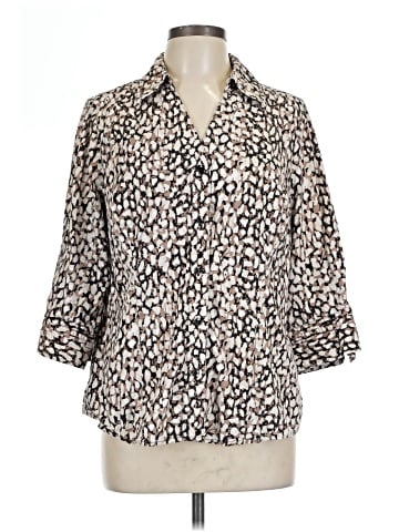 Alfani 3/4 Sleeve Button-Down Shirt (view 1)