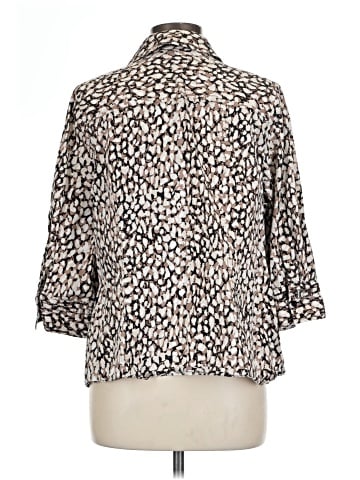 Alfani 3/4 Sleeve Button-Down Shirt (view 2)