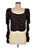 Topshop 100% Polyester Black Long Sleeve Blouse Size 8 - photo 1