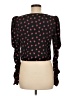 Topshop 100% Polyester Black Long Sleeve Blouse Size 8 - photo 2