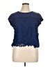 Hannah 100% Cotton Blue Short Sleeve Top Size XL - photo 1
