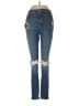 Good American Animal Print Blue Jeans Size 6 - photo 1