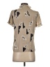 T Tahari 100% Polyester Animal Print Tan Short Sleeve Blouse Size XS - photo 2