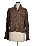 Blank NYC 100% Lyocell Animal Print Brown Long Sleeve Blouse Size M - photo 1