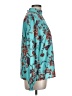 Shein Floral Teal Long Sleeve Blouse Size 12 - photo 4