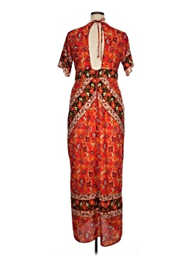 open lace back dress Sunset Ombre Maxi Dress Orange S