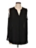 Not Your Daughter's Jeans 100% Polyester Black Sleeveless Blouse Size L - photo 1