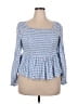 Torrid Blue 3/4 Sleeve Blouse Size 2X Plus (2) - photo 1