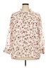 Fred David 100% Polyester Floral Ivory 3/4 Sleeve Blouse Size 2X - photo 1