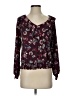MELLODAY Burgundy Long Sleeve Blouse Size S - photo 1